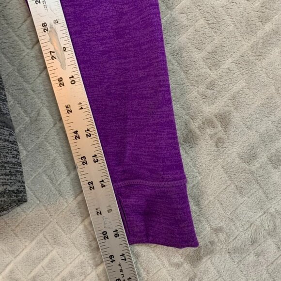 And1 Head Womens Small Hoodie Sweatshirt Gray Purple Fleece Full Zip Athletic - Picture 10 of 15